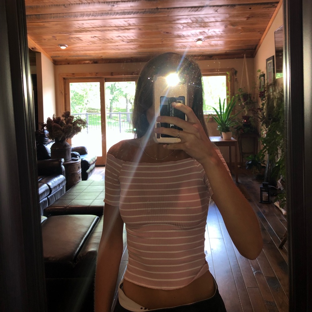 off the shoulder crop top